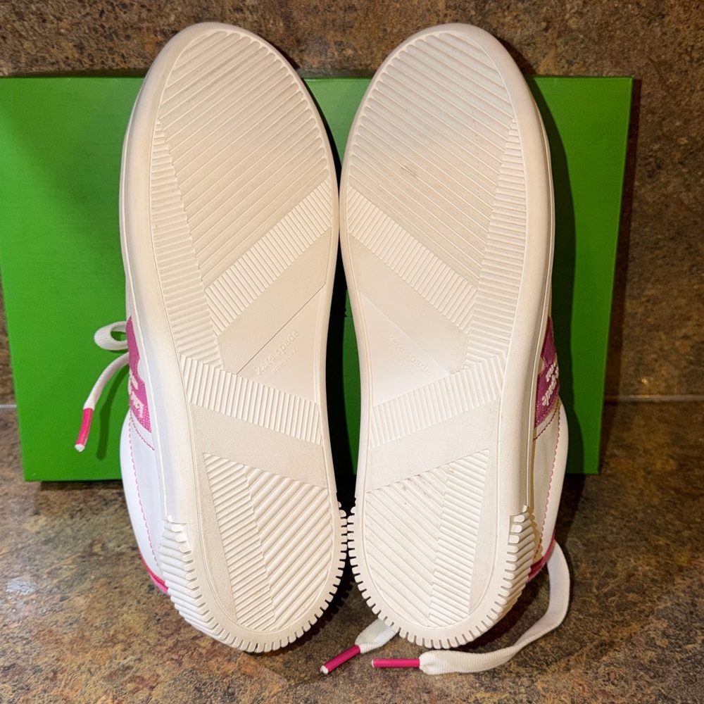 Kate Spade Signature Action Napa Calf Leather Sneakers - Picture 10 of 13
